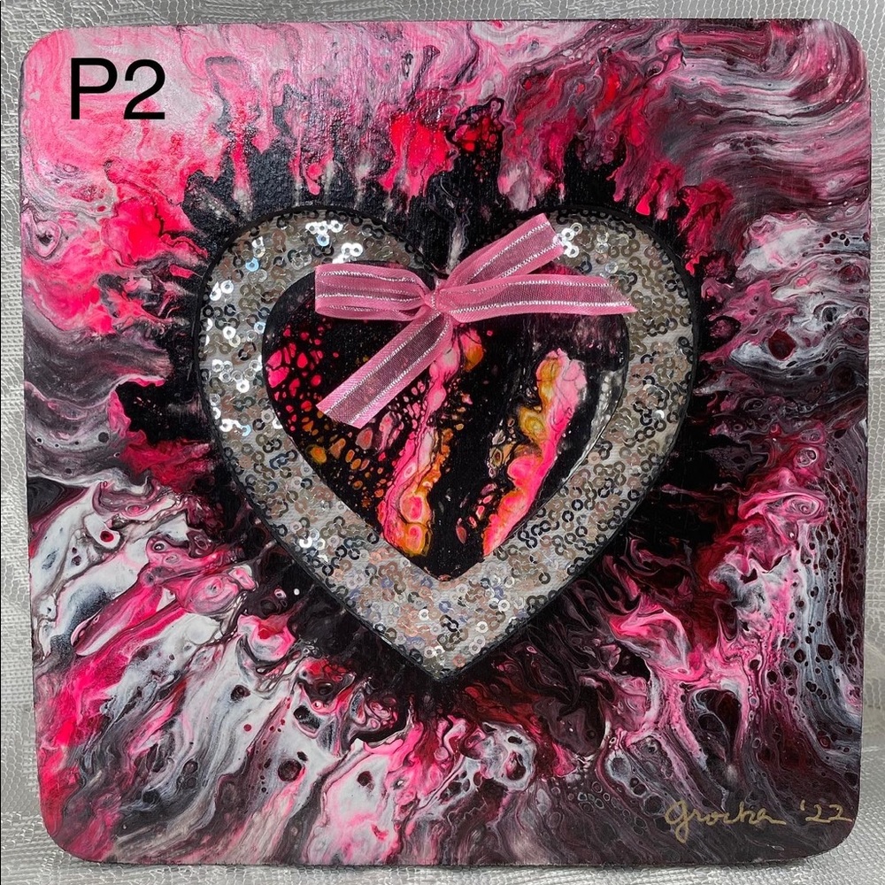 P2 Hand painted Valentines the Ku’uipo Series “my sweetheart”in Hawaiian